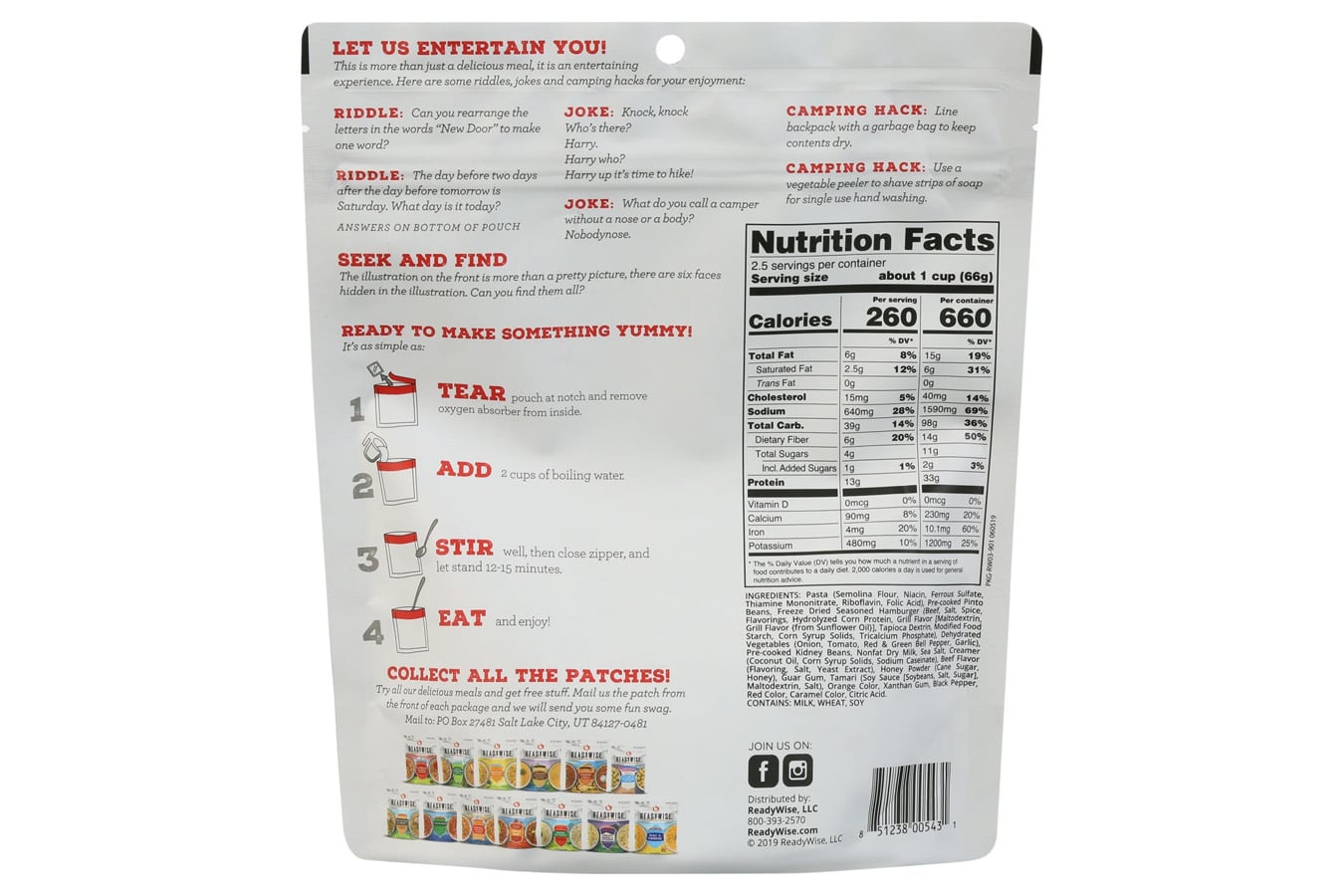 READYWISE 5.8 Oz Desert High Chili Mac with Beef